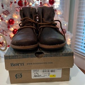 Born Temple Brown Booties sz 6.5